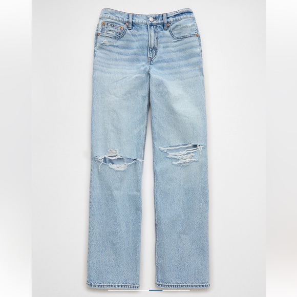 Strigid Ripped High Wasted Stovepipe Jeans - 10 - American Eagle - Picture 9 of 13